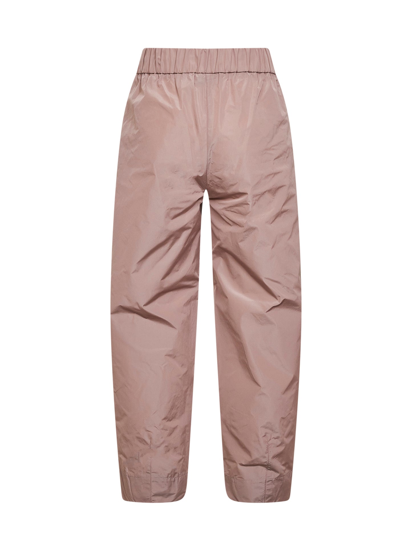 Powder pink New Techno Taffeta carrot-fit trousers