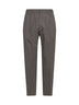 Dove grey two-way stretch wool canvas trousers