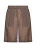 Bermuda in nylon ripstop stretch tortora<BR/>