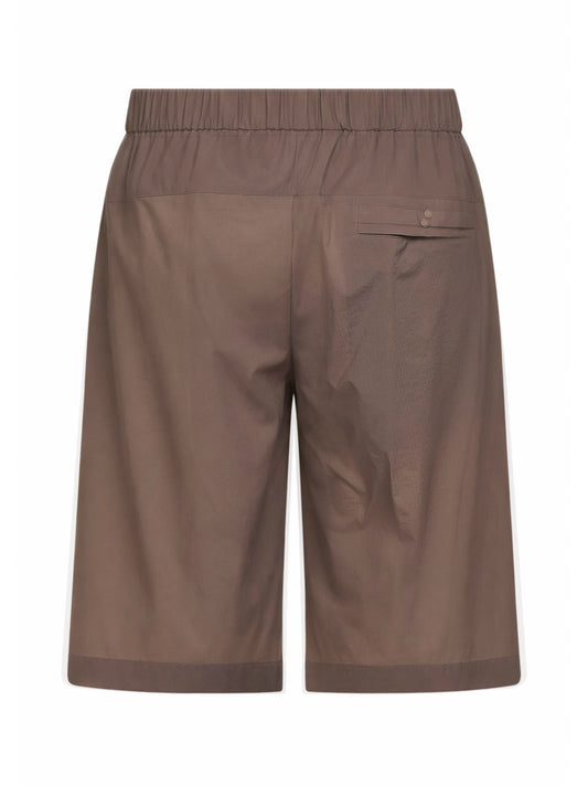 Bermuda in nylon ripstop stretch tortora<BR/>