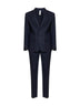 Abito monopetto Galatina in lino e viscosa blu navy
