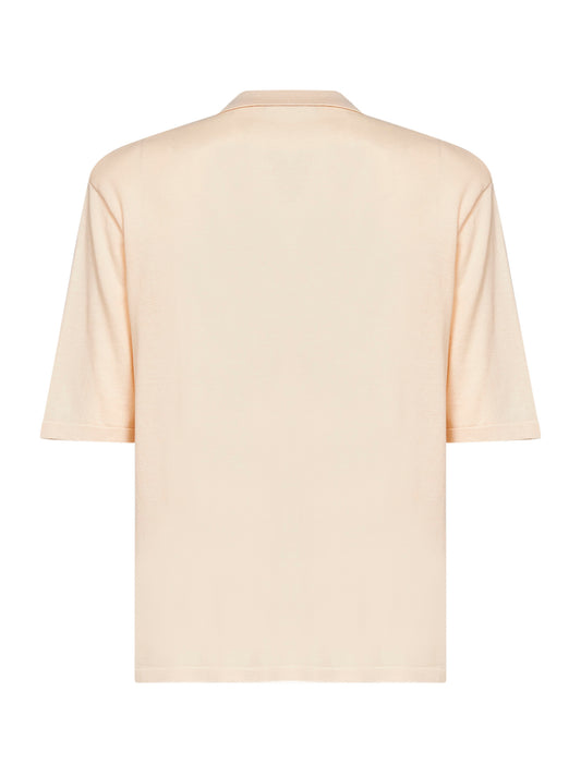 Peach cotton knit Marpiccolo polo shirt