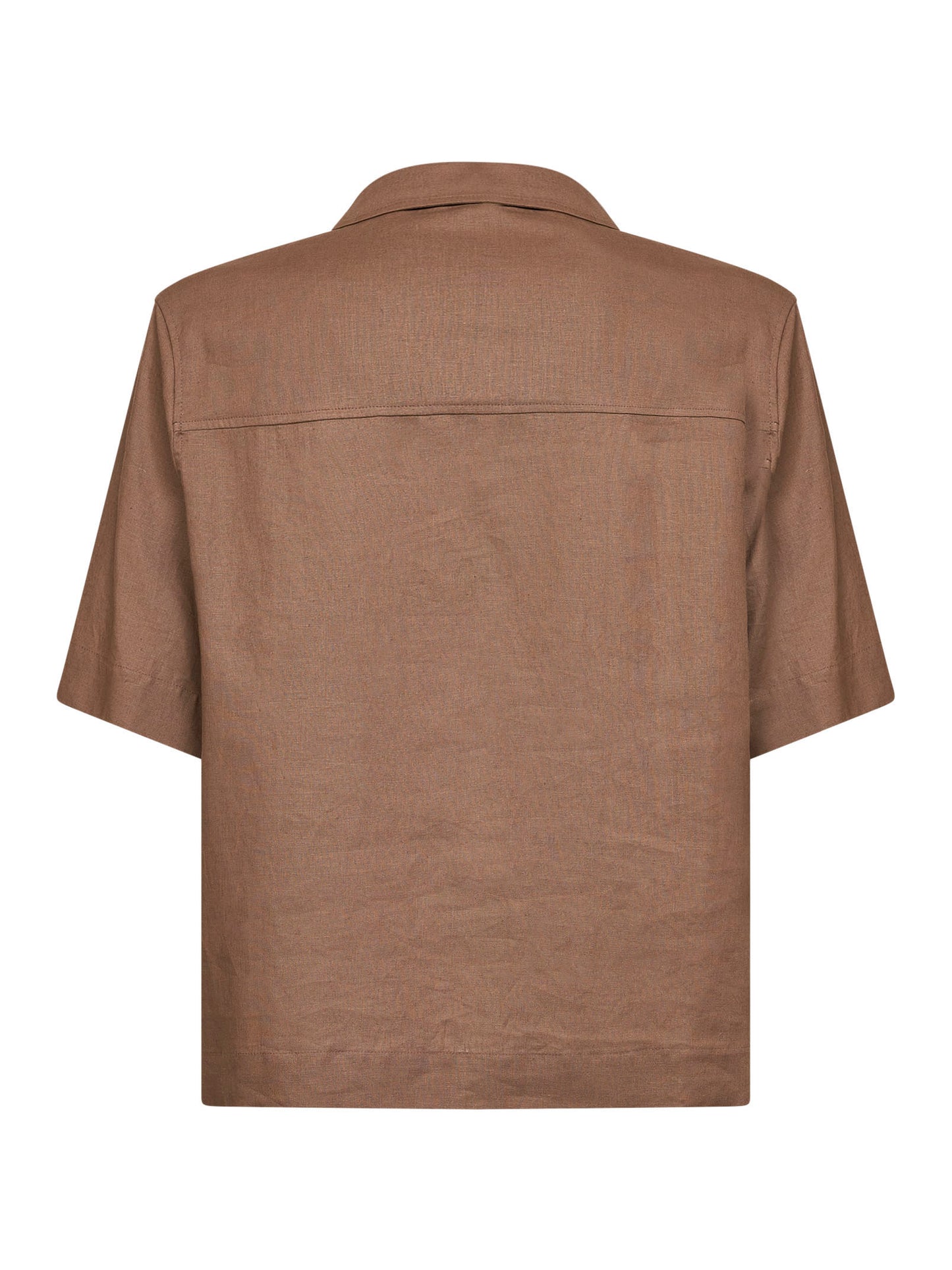 Polo Montursi in lino e viscosa fango