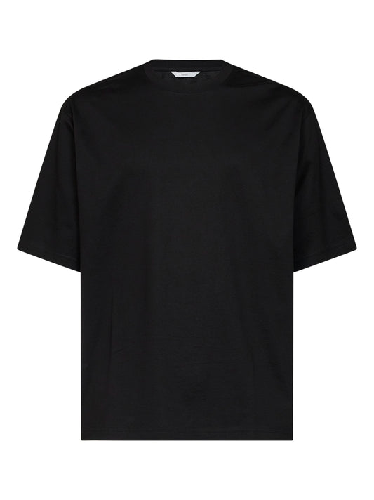 Black cotton jersey Mulino T-shirt