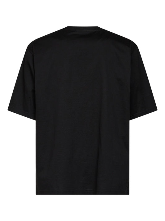Black cotton jersey Mulino T-shirt