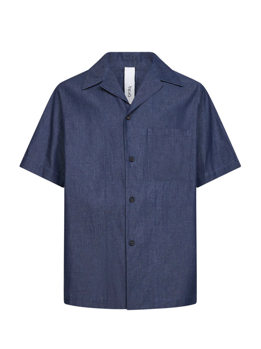 Overshirt Novoli in denim di cotone blu