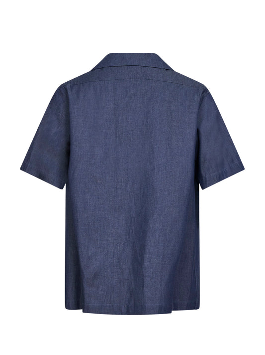 Overshirt Novoli in denim di cotone blu