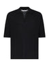 Polo oversize Taranto in maglia di cotone nero