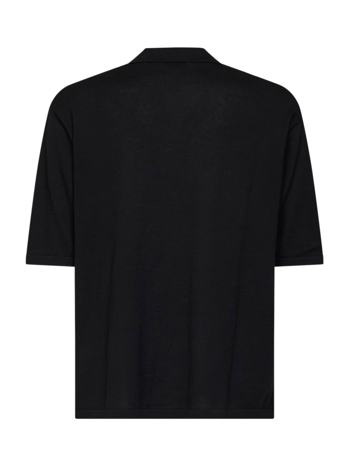 Polo oversize Taranto in maglia di cotone nero