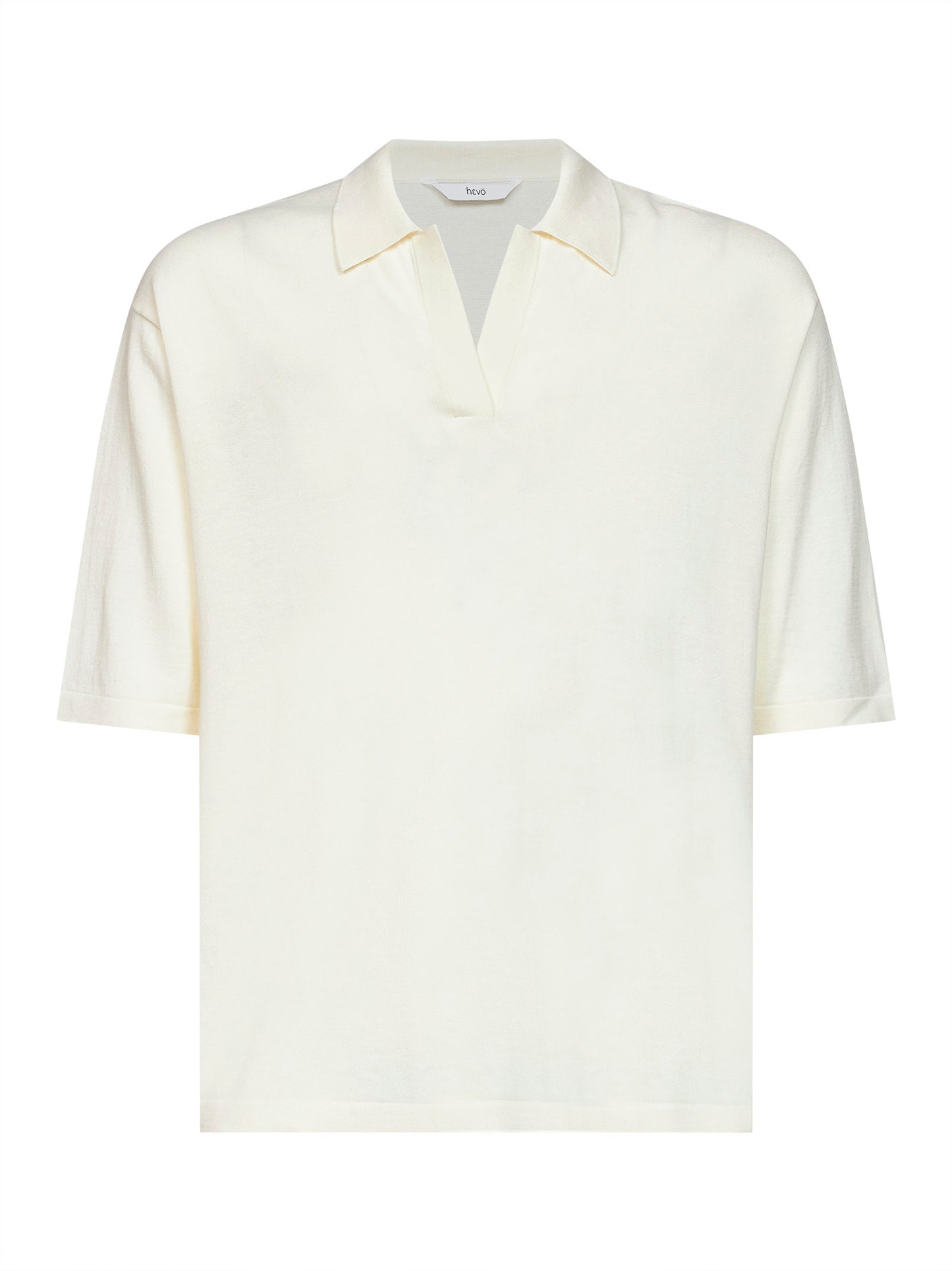 Polo oversize Taranto in maglia di cotone bianco