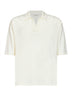 Polo oversize Taranto in maglia di cotone bianco