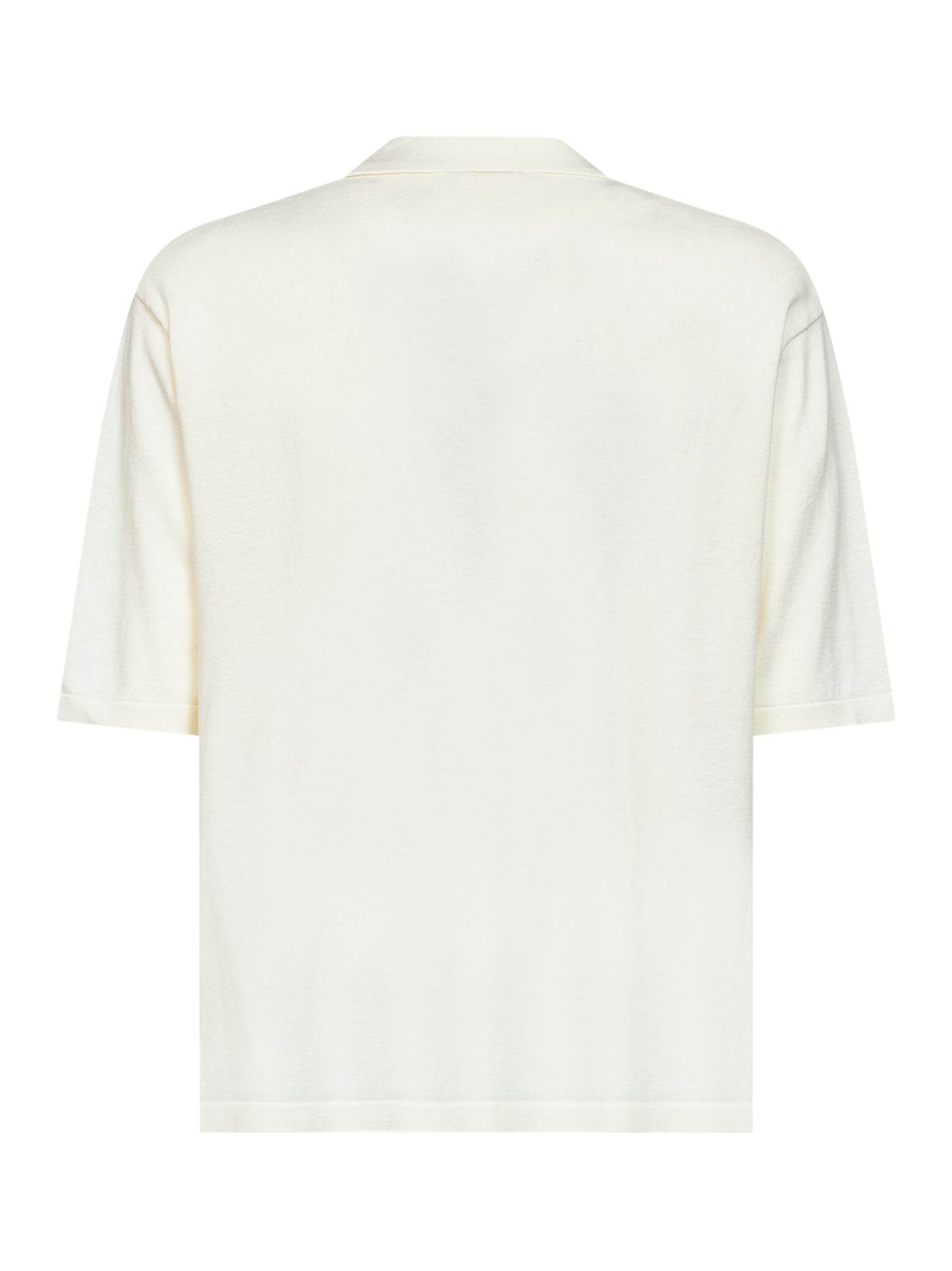 Polo oversize Taranto in maglia di cotone bianco