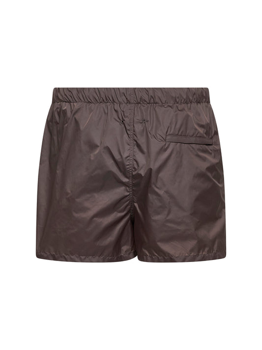 Shorts da mare Torre Guaceto in nylon fango
