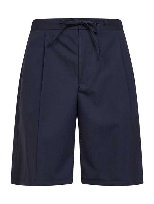 Bermuda Torre Lapillo in misto lana stretch blu