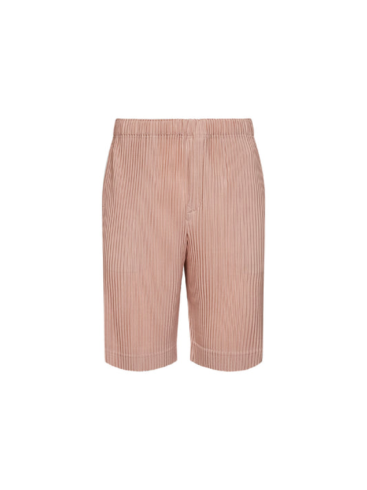 Natural wine red COLOR PLEATS 2 Bermuda shorts