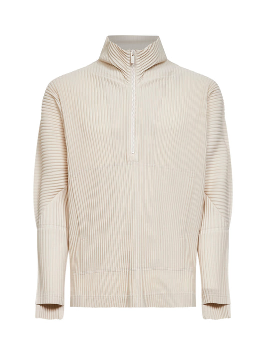 Duomo beige MONTHLY COLORS : MARCH half zip top