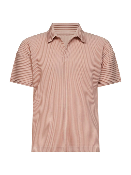 Natural wine red COLOR PLEATS 2 polo shirt