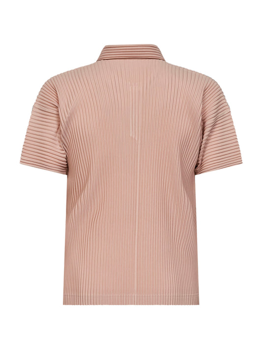 Natural wine red COLOR PLEATS 2 polo shirt