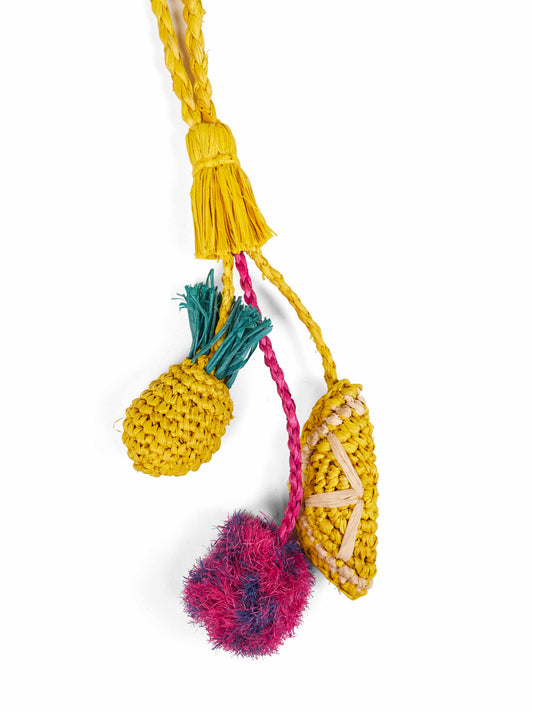 Charm per borse PINEAPPLE in rafia