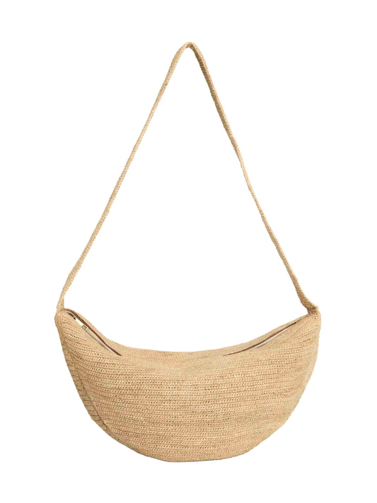 Borsa a mezzaluna a tracolla LUNA beige