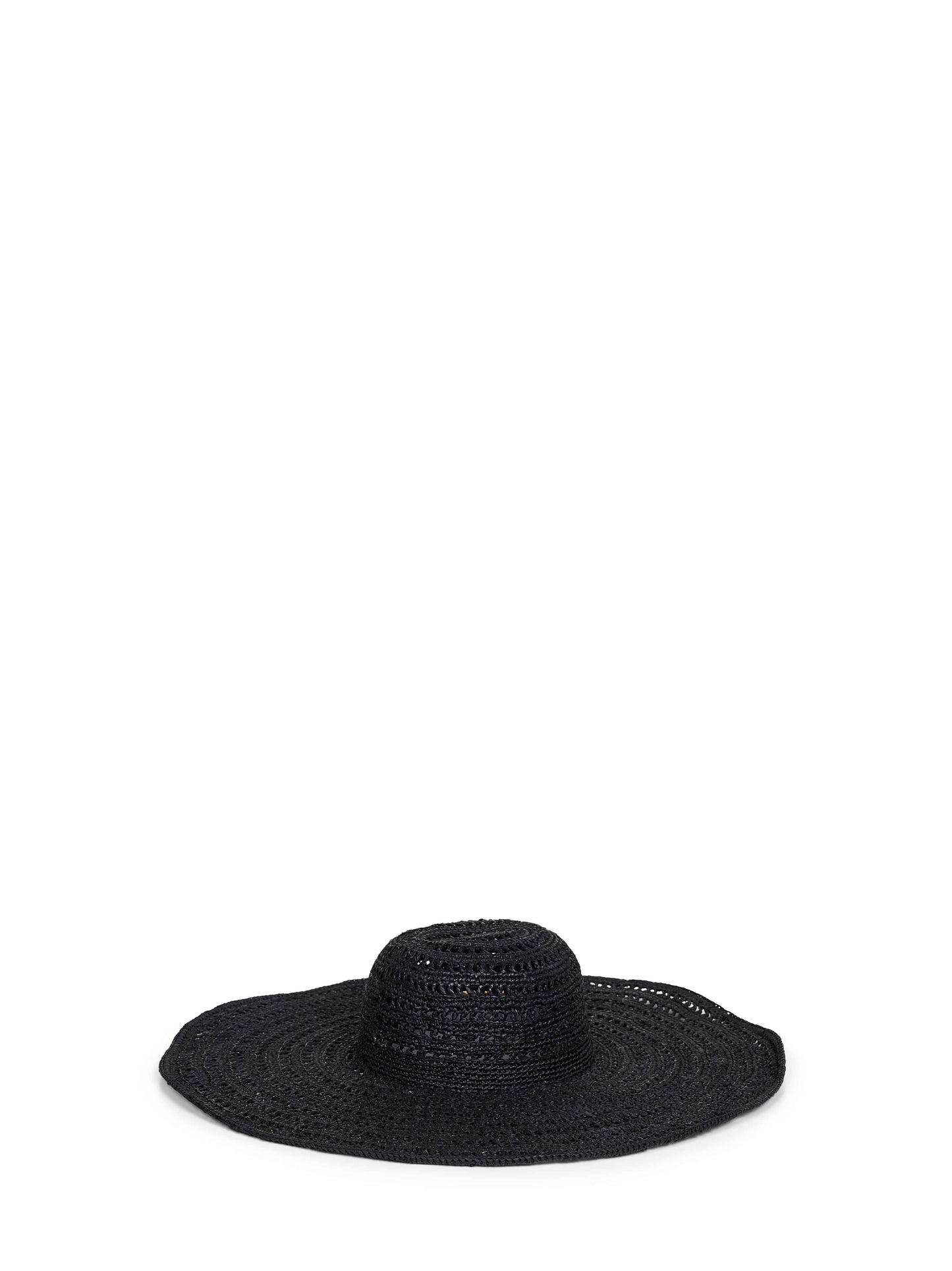 Black raffia MIARO floppy beach hat