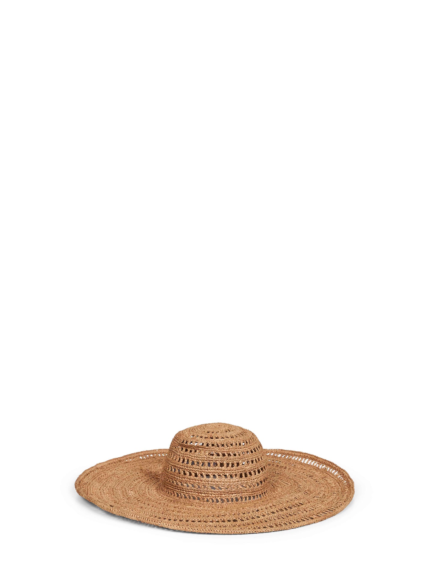 Cappello da spiaggia floscio MIARO in rafia beige