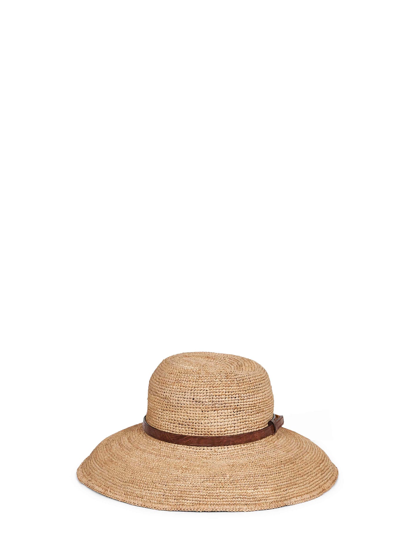 Cappello ROVA in rafia all'uncinetto beige