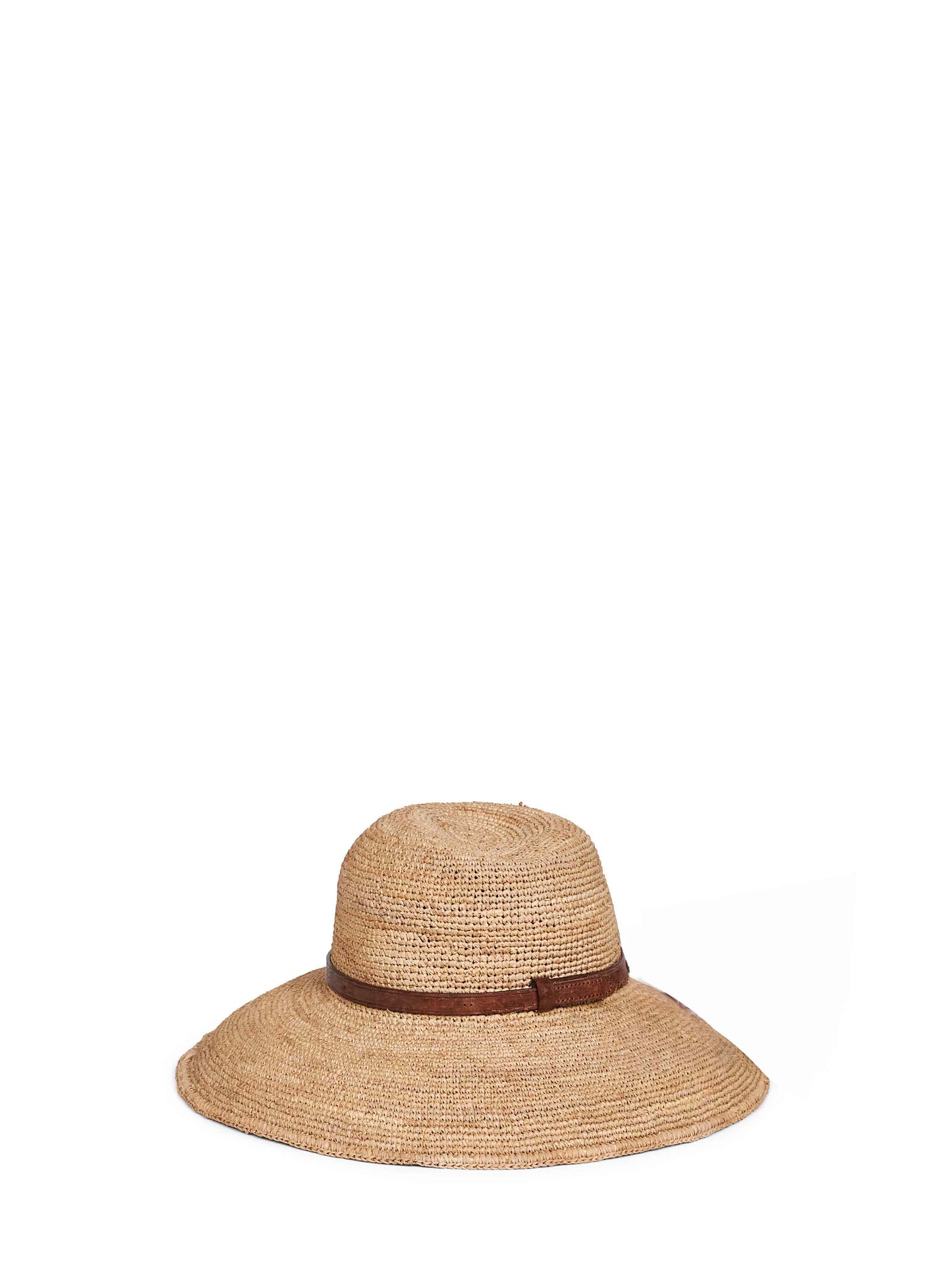 Cappello ROVA in rafia all'uncinetto beige