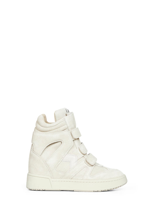 Ecru suede Im3 high-top sneakers