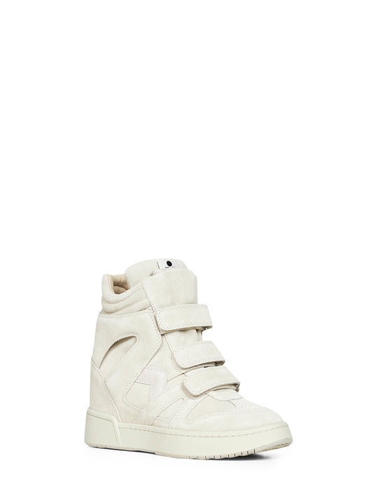 Ecru suede Im3 high-top sneakers