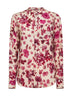 Blusa Rusak in seta stretch stampata rosa