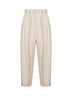 Ecru fluid crêpe Janice carrot-fit trousers