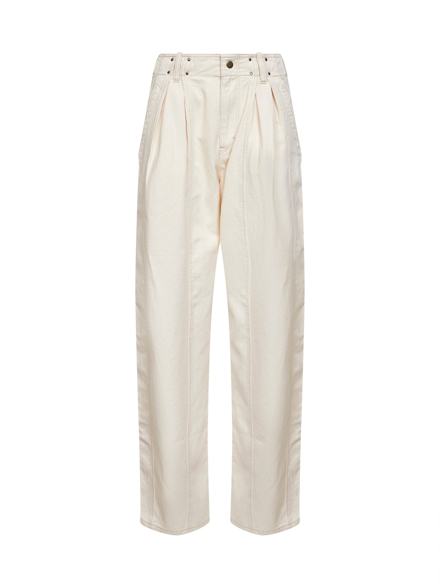 Pantaloni workwear Ireme in denim ecrù