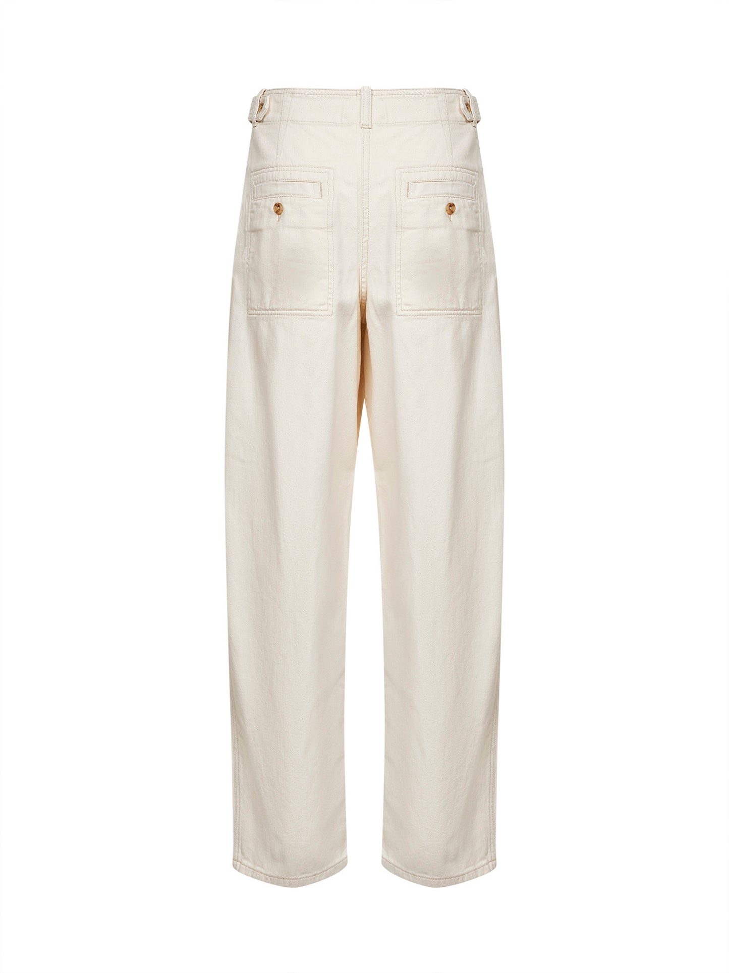 Pantaloni workwear Ireme in denim ecrù