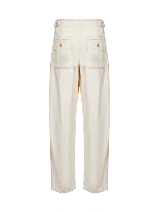 Ecru denim Ireme workwear trousers