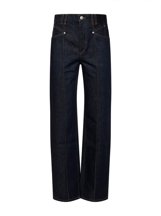 Dark midnight blue cotton denim Drolane jeans