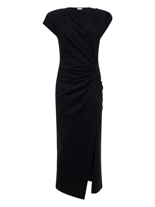 Black cotton jersey Nadela long dress