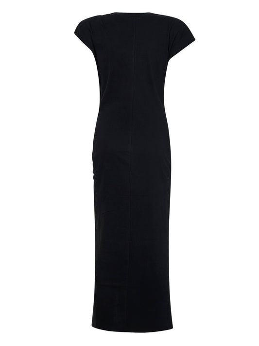 Black cotton jersey Nadela long dress