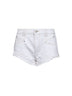 White cotton denim Eneidala mini shorts