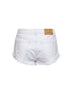 White cotton denim Eneidala mini shorts