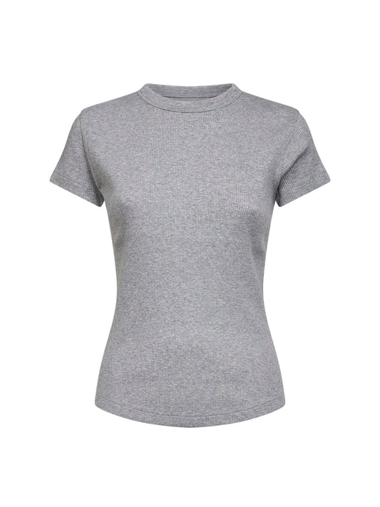 Grey ribbed cotton Taomi T-shirt