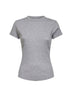 Grey ribbed cotton Taomi T-shirt