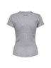 Grey ribbed cotton Taomi T-shirt