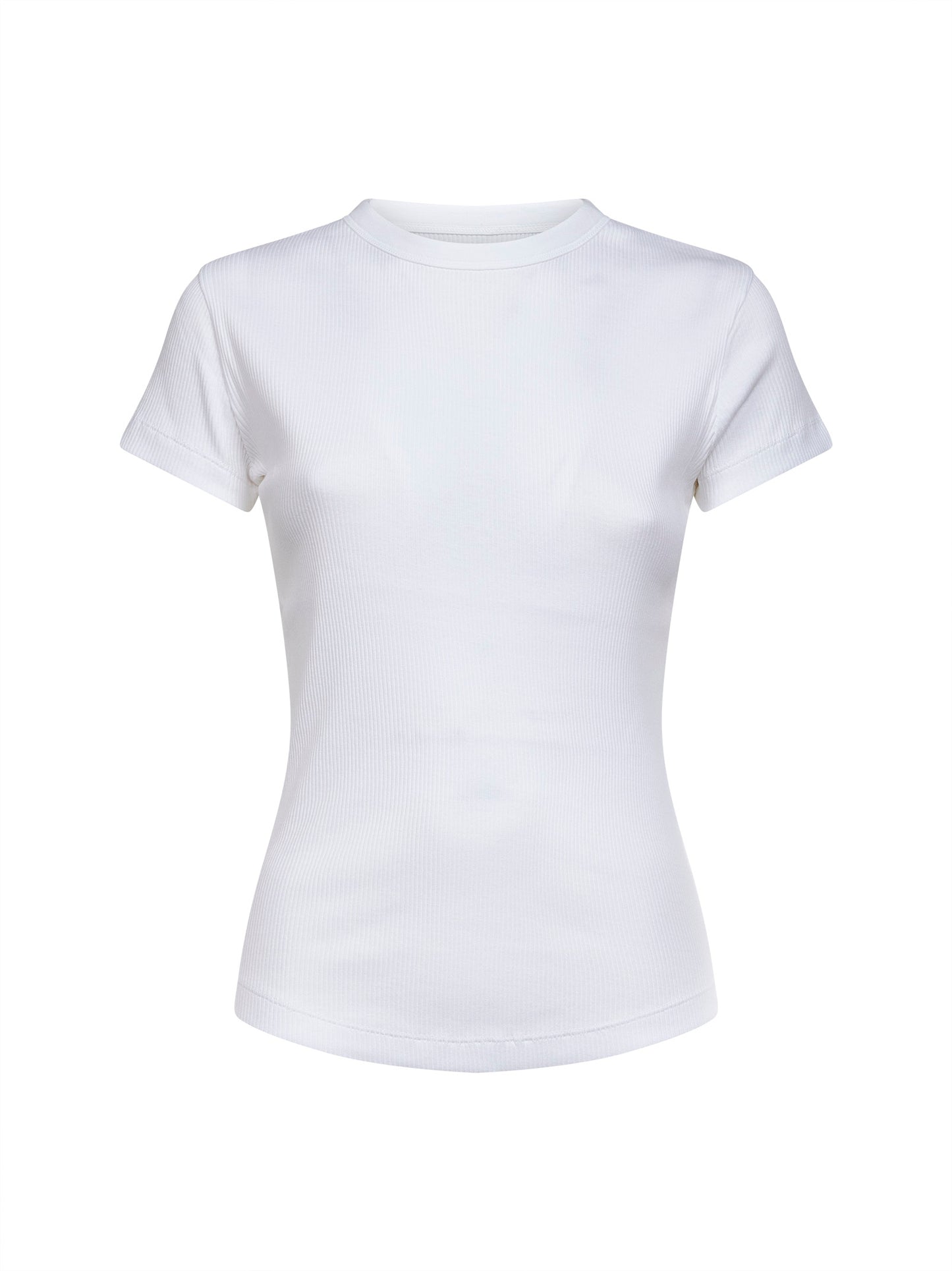 T-shirt Taomi in cotone a costine bianco
