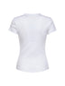T-shirt Taomi in cotone a costine bianco