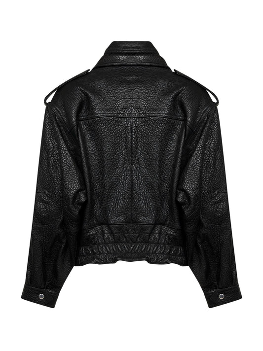 Black lambskin Aneli jacket