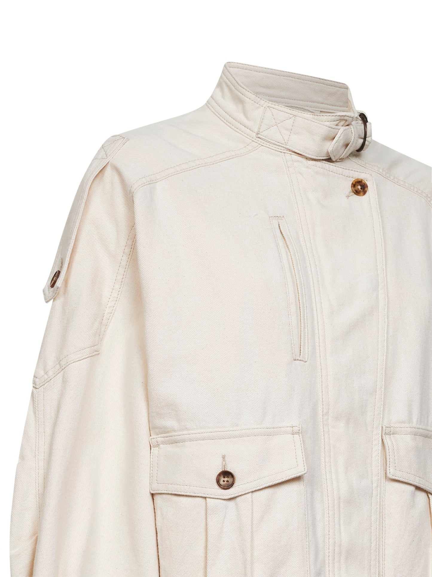 Giacca Isalya in denim di cotone ecrù