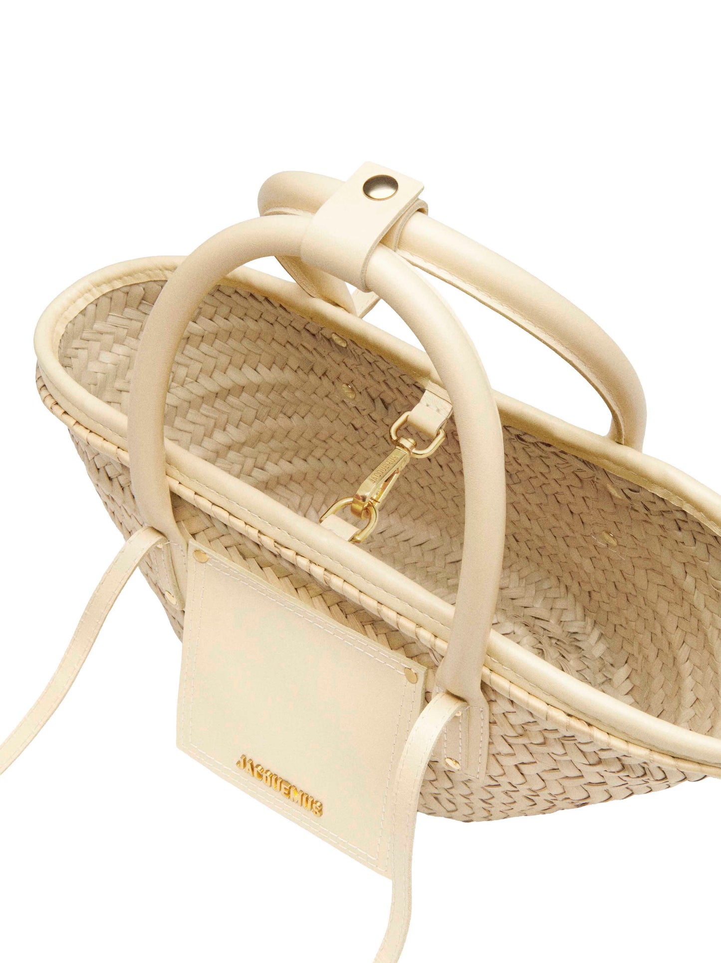 Mini borsa mare a cesto Piccolo cesto Soli avorio