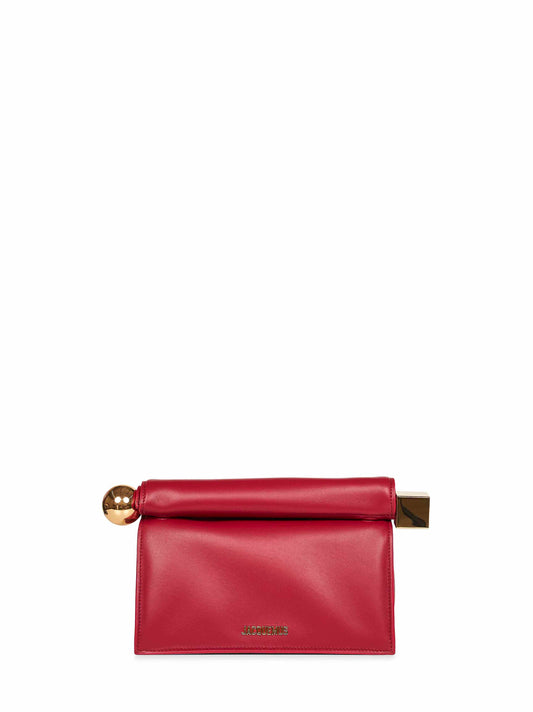 Dark red The Rond Carré clutch bag