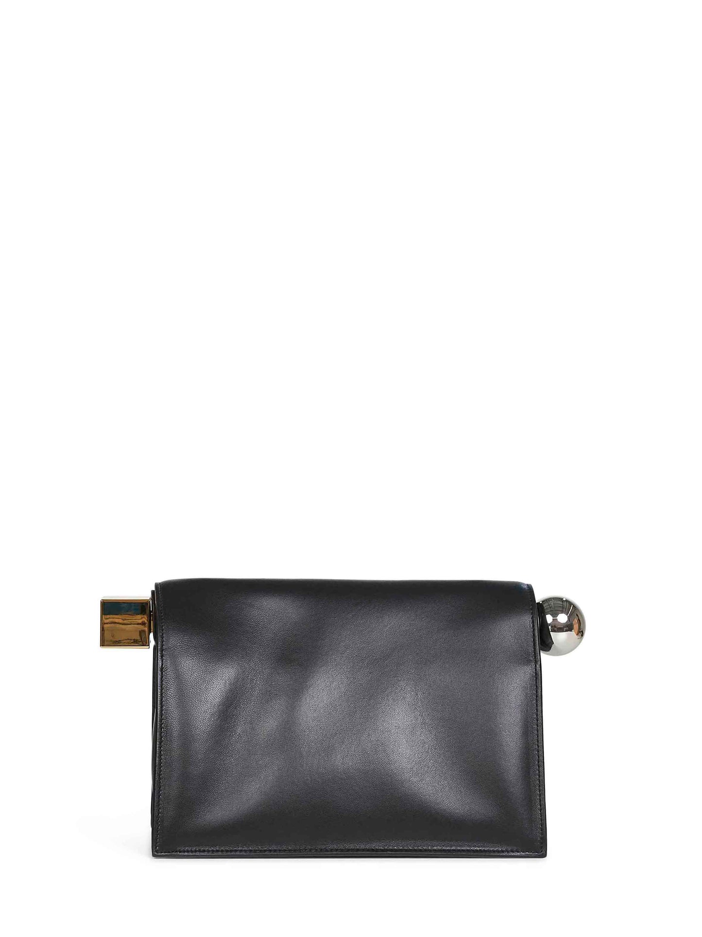 Black "La pochette Rond Carré" clutch bag
